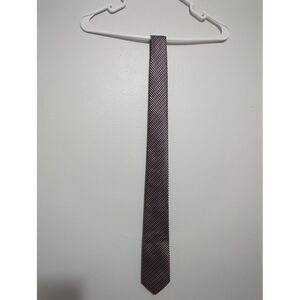 Chereskin‎ Mens Necktie Navy Blue Peach White Geometric Micro Pattern Polyester